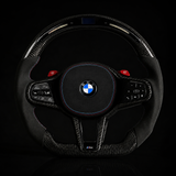 BMW LED Steering Wheel Display Alcantara Flat Bottom Carbon Fiber Steering Wheel for G/F Chassis- CARBONE Signature Design for G20 G30 G80 G82 G87 M2 M3 M4 M2 M340i