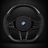 BMW G80 G82 G87 Carbon Fiber Steering Wheel | Alcantara Flat Bottom | M2 M3 M4 VantaBlack