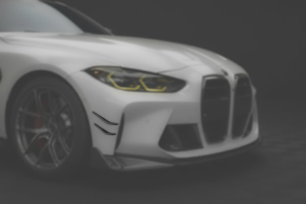 BMW G8X M3 M4 Dry Carbon Fiber Front Bumper Canard Splitters G80 / G82 - CARBONE