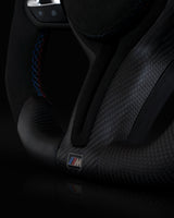 BMW Alcantara Flat Bottom Midnight Frost Matte Dry Carbon Fiber Steering Wheel for F Chassis- CARBONE Signature Design for F30 F32 F80 F82 M3 M4 M2 335i 340i 328i 440i 435i
