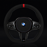 BMW Alcantara Flat Bottom LCI Steering Wheel for G/F Chassis- CARBONE Round Design for G20 G30 G80 G82 G87 M2 M3 M4 M5 M8 M340i