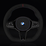 BMW Alcantara Flat Bottom LCI Steering Wheel for G/F Chassis- CARBONE LCI CS Signature Design for G20 G30 G80 G82 G87 M2 M3 M4 M2 M5 M8 M340i