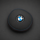 BMW Alcantara Volant en fibre de carbone sec mat à fond plat à rayures rouges pour châssis G/F - Design Signature CARBONE pour F90 M5 M8 X5 X6 M850i ​​M840i M550 M540i 
