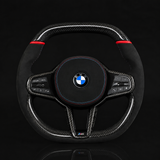 BMW G30 F90 G05 G06 G07 G14 G15 G16 Carbon Fiber Steering Wheel | Alcantara Flat Bottom | M5 M8 X5 X6 X7 SuperNova