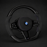 BMW G80 G82 G87 Carbon Fiber Steering Wheel | Alcantara Flat Bottom | M2 M3 M4 VantaBlack
