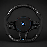 BMW G80 G82 G87 Carbon Fiber Steering Wheel | Alcantara Flat Bottom | M2 M3 M4 VantaBlack