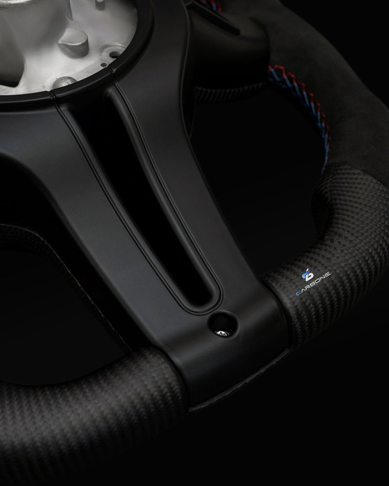 Funda De Volante De Alcantara Negra Para BMW F30/F33 (Serie 3/4, M3, M4) - Cubierta Universal