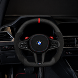 BMW Matte Carbon Fiber & Alcantara Flat Bottom LCI Steering Wheel for G/F Chassis- CARBONE Signature Design for G20 G30 G80 G82 G87 M2 M3 M4 M5 M8 M340i