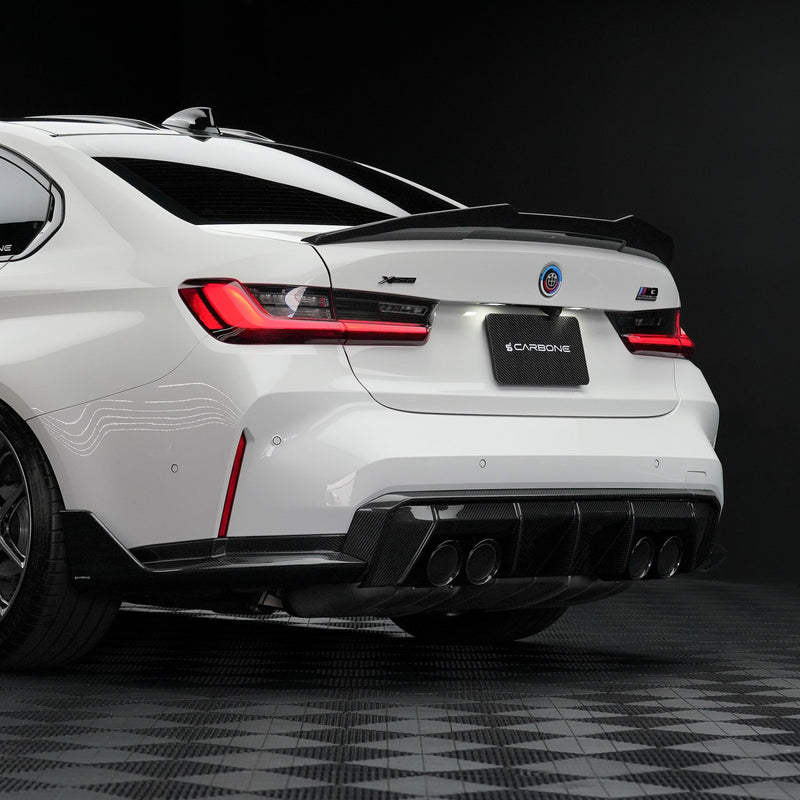 CARBONEBMW G8X M3 M4 Dry Carbon Fiber Rear Trunk Ducktail Spoiler G80 / G82G80 M3 G82 M4 Carbon Fiber Front Lip Spoiler