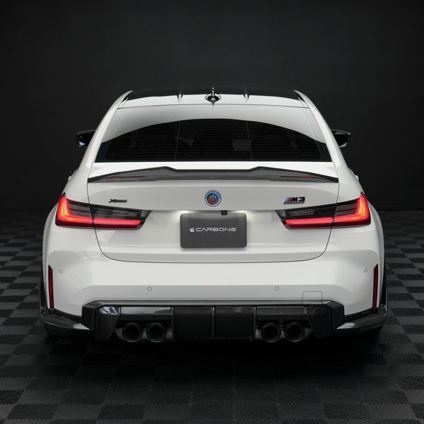 CARBONEBMW G8X M3 M4 Dry Carbon Fiber Rear Trunk Ducktail Spoiler G80 / G82G80 M3 G82 M4 Carbon Fiber Front Lip Spoiler