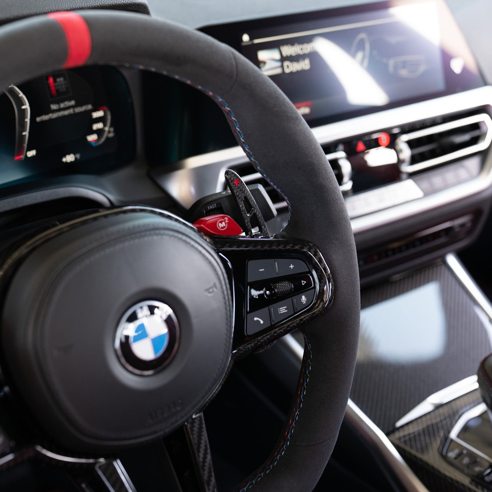Magnetic Matte Carbon Fiber Paddle Shifters V4 Upgrade Kit For BMW G C